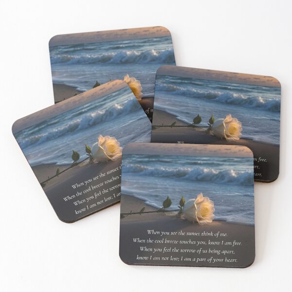 Item preview, Sympathy Memorial Condolences Rose on the Beach Spritiual Poem designed and sold by Stephanie Laird.