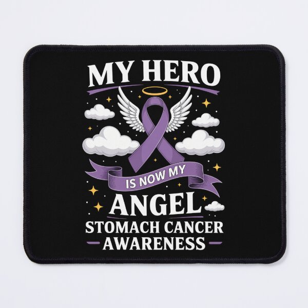 Item preview, My Hero Is Now My Angel Stomach Cancer Periwinkle Blue designed and sold by Sea4Adventures.