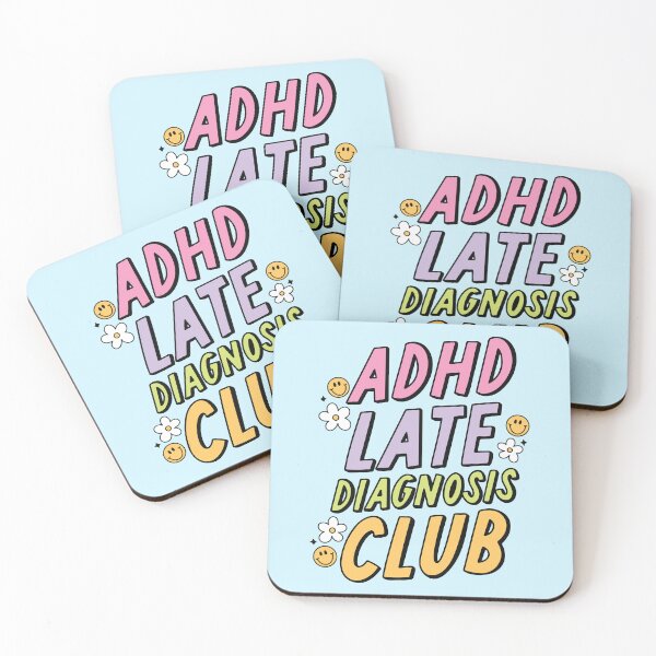 Item preview, ADHD Late Diagnosis Club Typography designed and sold by BrownHorse90s.