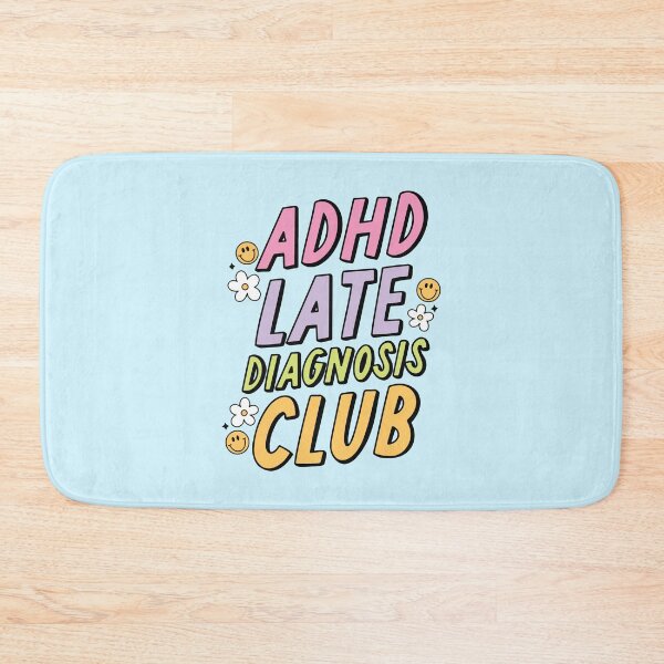 Item preview, ADHD Late Diagnosis Club Typography designed and sold by BrownHorse90s.