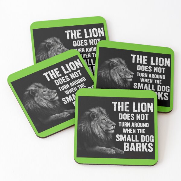 Item preview, The Lion Does Not Turn – Motivational Quote Design designed and sold by LunaSpellStudio.