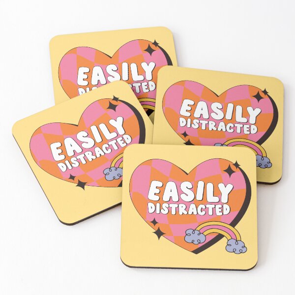 Item preview, Easily Distracted Funny ADHD Quote designed and sold by BrownHorse90s.