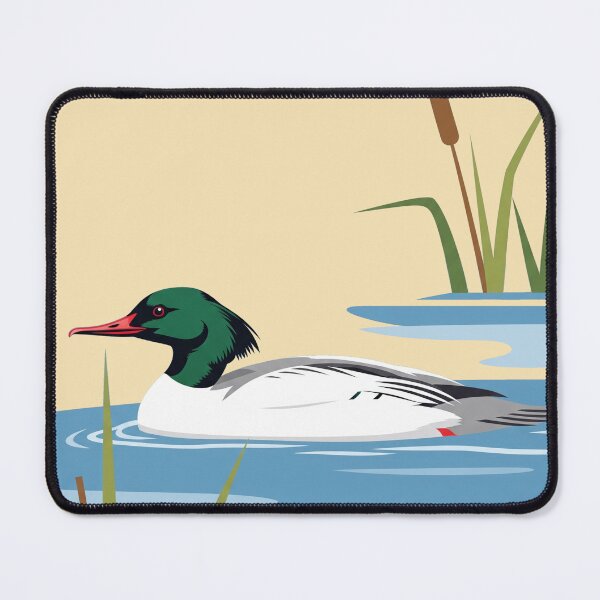Item preview, The Goosander - Minimalist Duck Art designed and sold by TheArtEngineer.