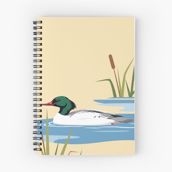 Item preview, The Goosander - Minimalist Duck Art designed and sold by TheArtEngineer.