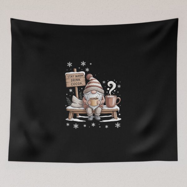 Item preview, Funny Saying For Women Stay Warm Drink Cocoa Winter Gnome designed and sold by KarstenNoanra.
