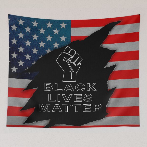 Item preview, Black Lives Matter Fist USA Flag Political Movement Design designed and sold by XenoFinalDawn Shop.