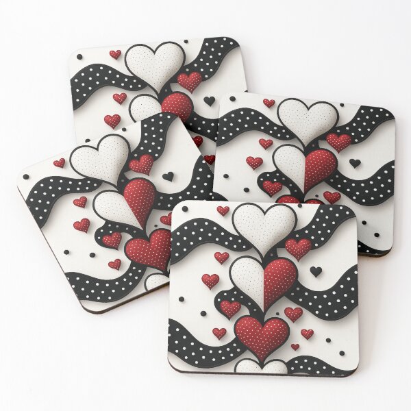 Item preview, Polka Dot Hearts designed and sold by Kaleidoscope Print.