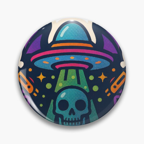 Item preview, Retro sci fi alien invasion with skull and ray guns sticker design designed and sold by BestDesignPro.