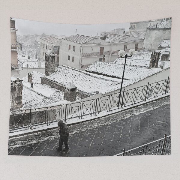 Item preview, Snow-Covered Chimneys of Monte Sant'Angelo | Winter in the Ancient Village designed and sold by EpicVistas.