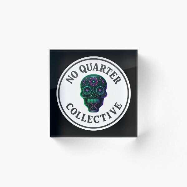 Artikelvorschau, Cyberpunk-Zuckerschädel-Logo entworfen und verkauft von No Quarter Collective.
