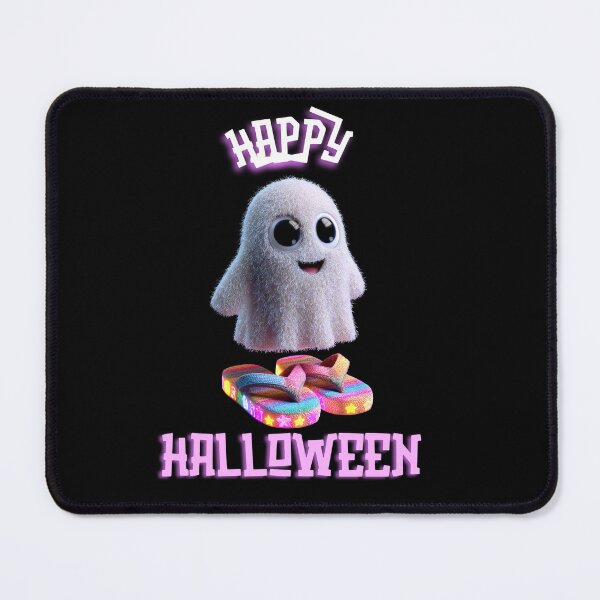 Item preview, Neon Cute Ghost with Flip Flops – Creepy Cute Kawaii Halloween Design designed and sold by Maryna_Reine.