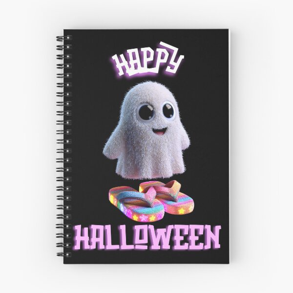 Item preview, Neon Cute Ghost with Flip Flops – Creepy Cute Kawaii Halloween Design designed and sold by Maryna_Reine.