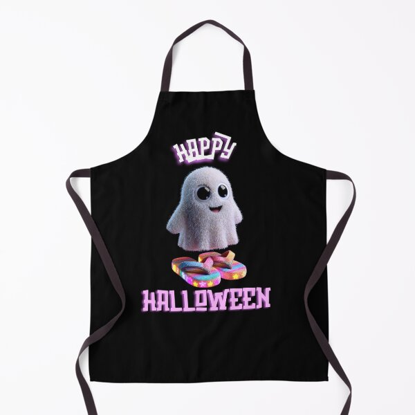 Item preview, Neon Cute Ghost with Flip Flops – Creepy Cute Kawaii Halloween Design designed and sold by Maryna_Reine.