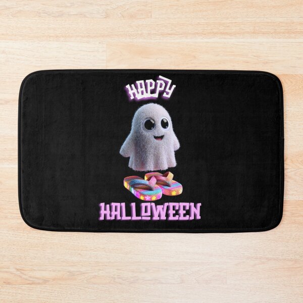 Item preview, Neon Cute Ghost with Flip Flops – Creepy Cute Kawaii Halloween Design designed and sold by Maryna_Reine.