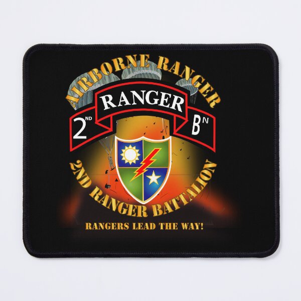 Item preview, SOF - 2nd Ranger Battalion - Airborne Ranger 3 Rangers w Fire X 300 designed and sold by Military Insignia Products.