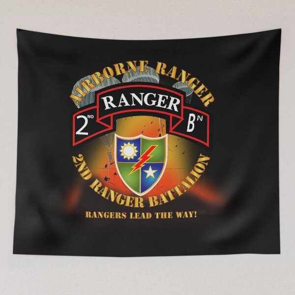 Item preview, SOF - 2nd Ranger Battalion - Airborne Ranger 3 Rangers w Fire X 300 designed and sold by Military Insignia Products.