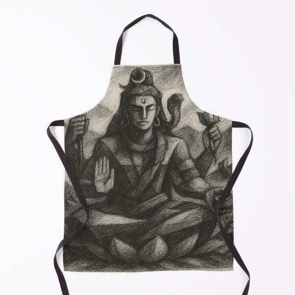 Item preview, Lord Shiva Cubist Sketch Art | Spiritual Abstract Drawing by Kartick Dutta, Indian Artist designed and sold by KARTICK DUTTA.