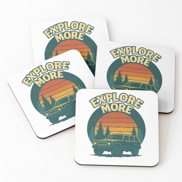 Item preview, Explore More – Retro Off-Road Adventure 4x4 Design Jeep Truck designed and sold by fjurcev.