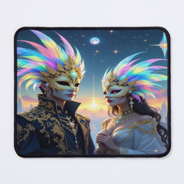 Item preview, Masquerade of Dreams – Golden elegance meets cosmic vibes in a surreal Starworld designed and sold by FotoworldEdel.