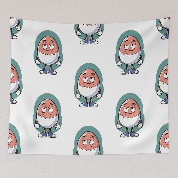 Item preview, Tired Egg Character – Funny Sarcastic Mood Sticker - Yolkie designed and sold by Moodzu.