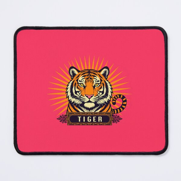 Item preview, Tiger - striking illustration in pink, orange and black designed and sold by SirenSeventyOne.