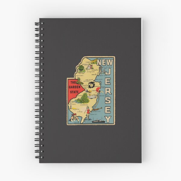Item preview, Vintage New Jersey Map designed and sold by hottonsnook.