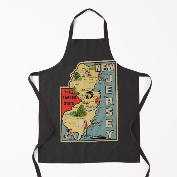 Item preview, Vintage New Jersey Map designed and sold by hottonsnook.