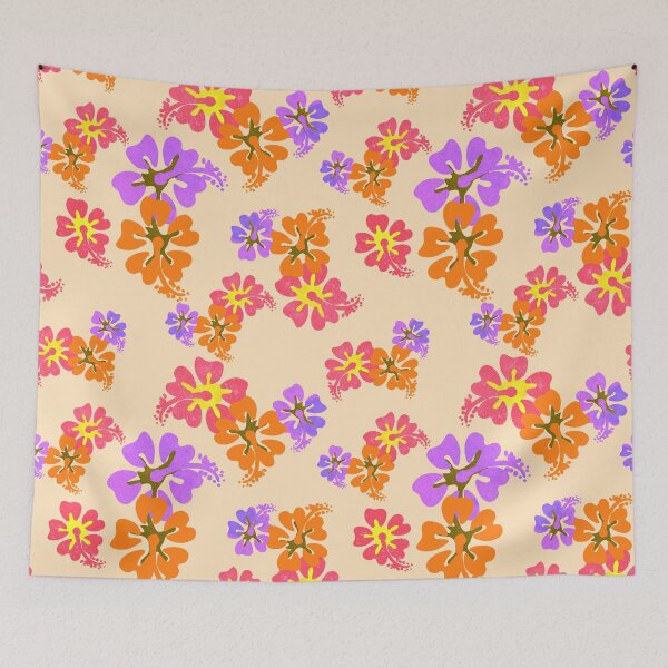 Item preview, Peach Hawaiian Hibiscus Seamless Repeat designed and sold by Sharon Schwalbe.