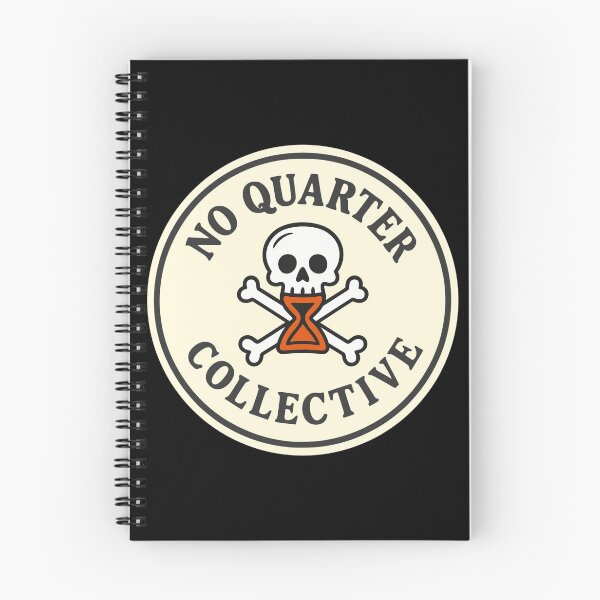 Artikelvorschau, Klassisches orangefarbenes Logo mit Totenkopf und gekreuzten Knochen in Creme entworfen und verkauft von No Quarter Collective.