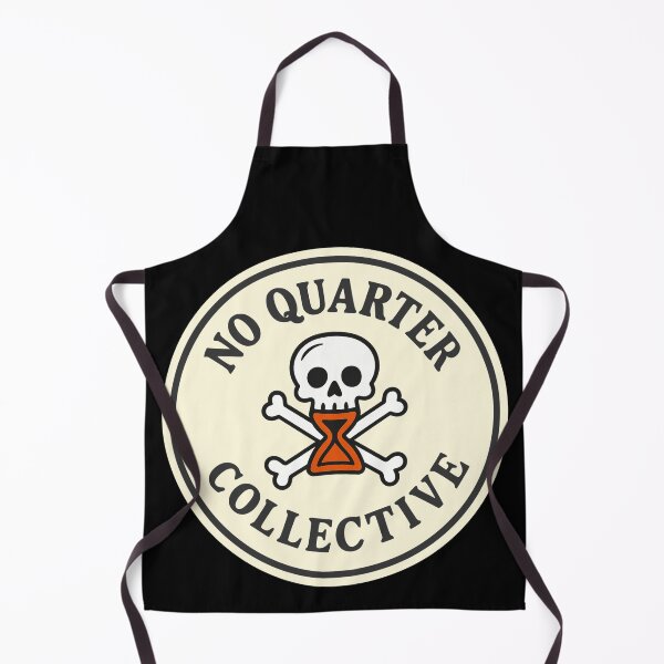 Artikelvorschau, Klassisches orangefarbenes Logo mit Totenkopf und gekreuzten Knochen in Creme entworfen und verkauft von No Quarter Collective.