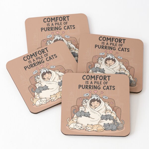 Item preview, Comfort is a Pile of Purring Cats designed and sold by Amir Faysal.