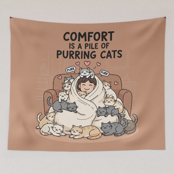 Item preview, Comfort is a Pile of Purring Cats designed and sold by Amir Faysal.
