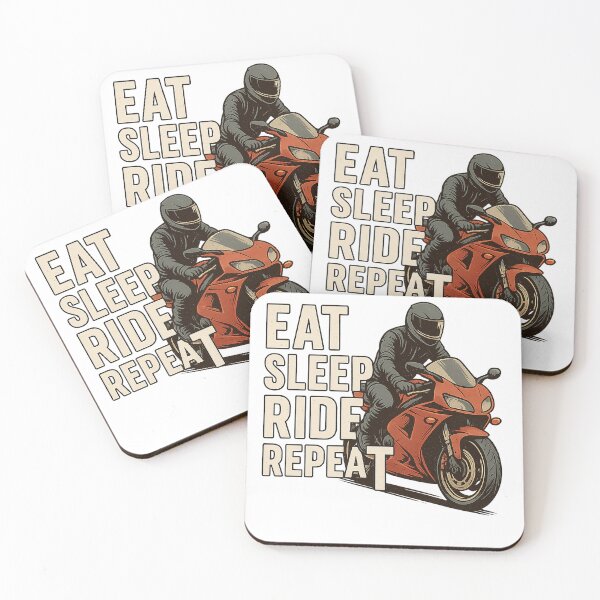 Item preview, Eat Sleep Ride Repeat – Biker Lifestyle Minimalist Design designed and sold by fjurcev.