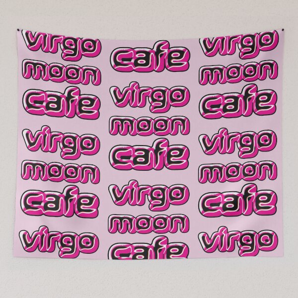 Item preview, Typography of Virgo Moon Cafe with Unique Stroke Patterns designed and sold by cremedecolor.