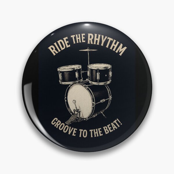 Item preview, Ride the Rhythm, Groove to the beat - drum kit illustration designed and sold by Oqueartecura.