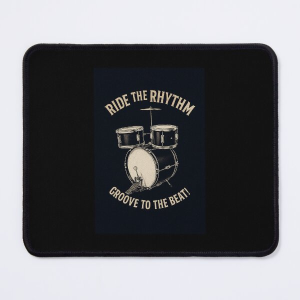 Item preview, Ride the Rhythm, Groove to the beat - drum kit illustration designed and sold by Oqueartecura.