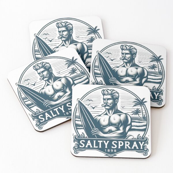 Item preview, Vintage Mustache and Surf designed and sold by SaltySpraySurf.