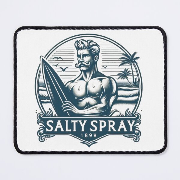 Item preview, Vintage Mustache and Surf designed and sold by SaltySpraySurf.