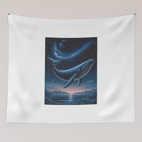 Item preview, Cosmic Whale – Surreal Galaxy Ocean Artwork designed and sold by Enea Kelo.