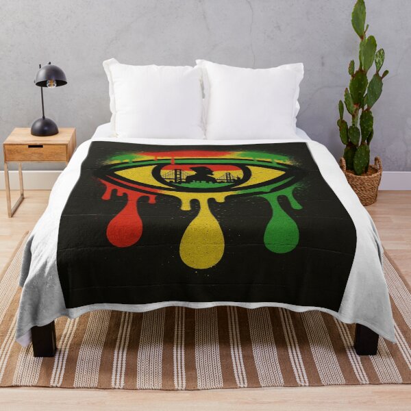 Item preview, “Graffiti Eye – Ethiopian Flag Colors with San Francisco Skyline” designed and sold by AtikumW.
