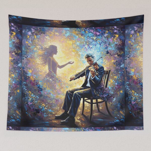 Item preview, The violinist remembers his beloved in a magical musical atmosphere that combines magic, music, and poetry. designed and sold by jotcar.