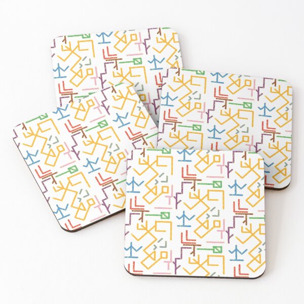 Item preview, Lines Shapes and Colours pattern - original artwork designed and sold by Oqueartecura.