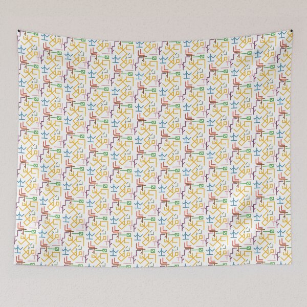Item preview, Lines Shapes and Colours pattern - original artwork designed and sold by Oqueartecura.