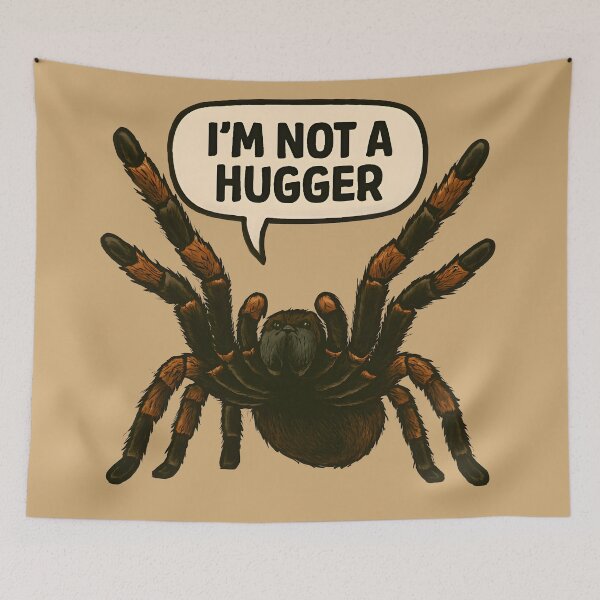Item preview, Funny Tarantula Saying I'm Not A Hugger designed and sold by PandaTShirtShop.