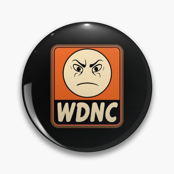 Item preview, WDNC Angry Face Logo – We Do Not Care Club Halloween Badge designed and sold by jelonkaa.