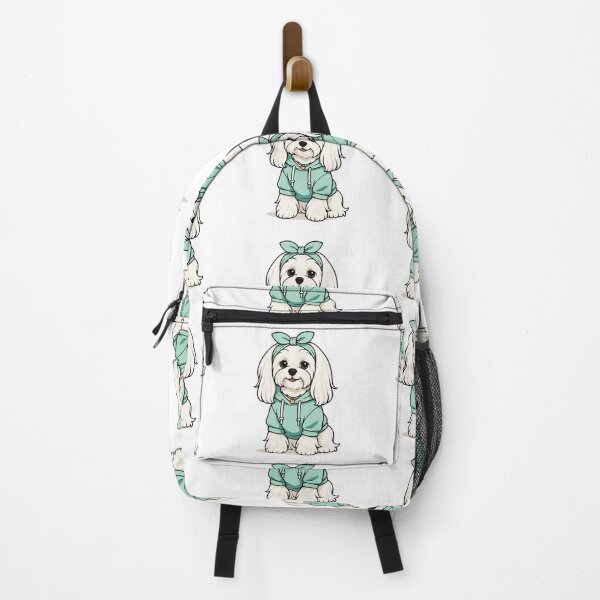 Item preview, Maltese in Mint Hoodie with Gold Charm designed and sold by Flying Doggo.