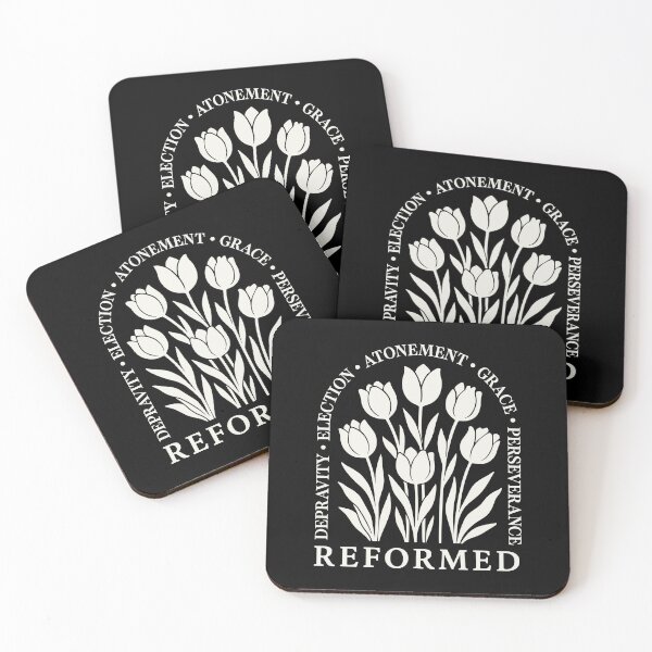 Item preview, REFORMED - DEPRAVITY, ELECTION, ATONEMENT, GRACE, PERSEVERANCE - Tulips - White designed and sold by Glory After Tears.