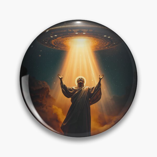 Item preview, Divine Abduction – Messiah and the UFO Lightbeam designed and sold by OrbitTrend.
