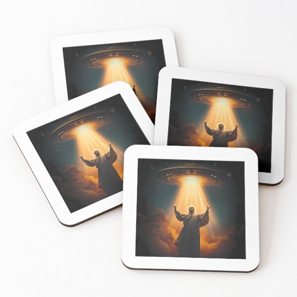 Item preview, Divine Abduction – Messiah and the UFO Lightbeam designed and sold by OrbitTrend.