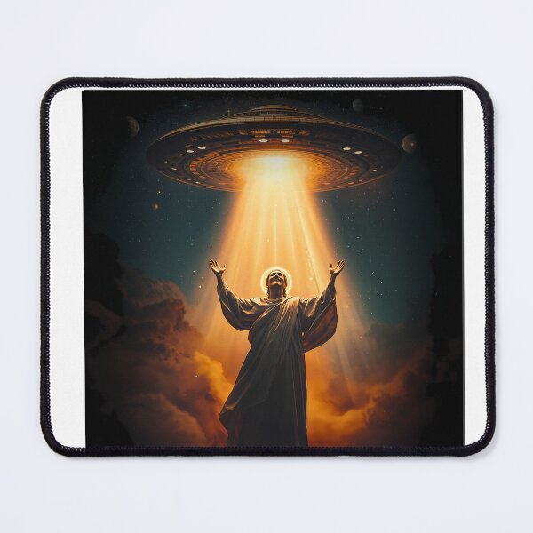 Item preview, Divine Abduction – Messiah and the UFO Lightbeam designed and sold by OrbitTrend.